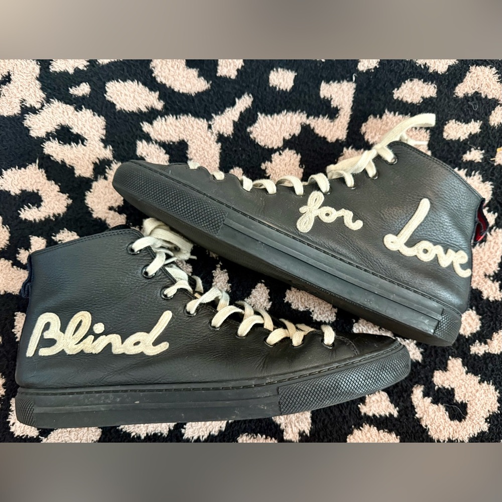 Gucci Black and White High-Top Sneakers